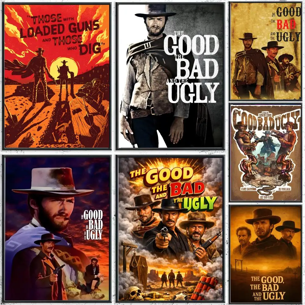 The Good, The Bad And The Ugly Movie Western Poster Art HD Advanced Aesthetic Printing Paper Wall Art for Living Room Home Decor