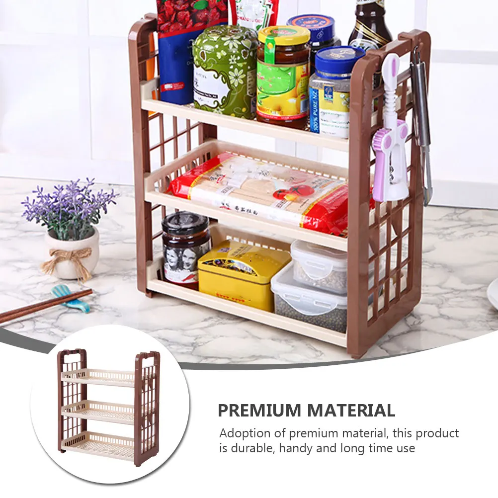 

1pc Kitchen Storage Rack Waterproof Bathroom Shelf Detachable Toiletry Stand Household Storage Organizer For Bedroom Living