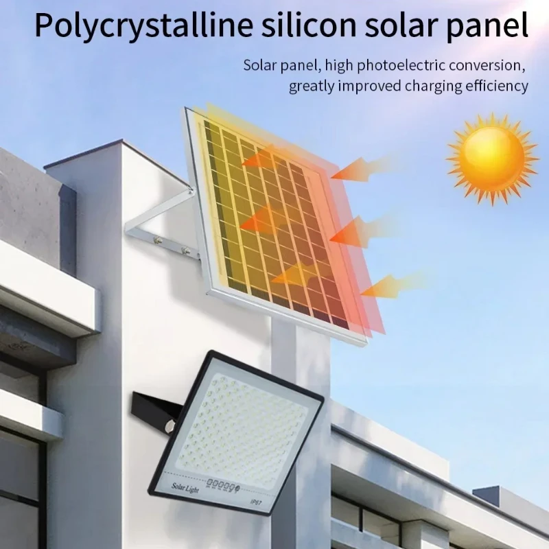 

100 Вт 200 Вт 300 Вт солнечный прожектор открытый IP65 водонепроницаемый светодиодный прожектор для сада, дорожки, забора, стены