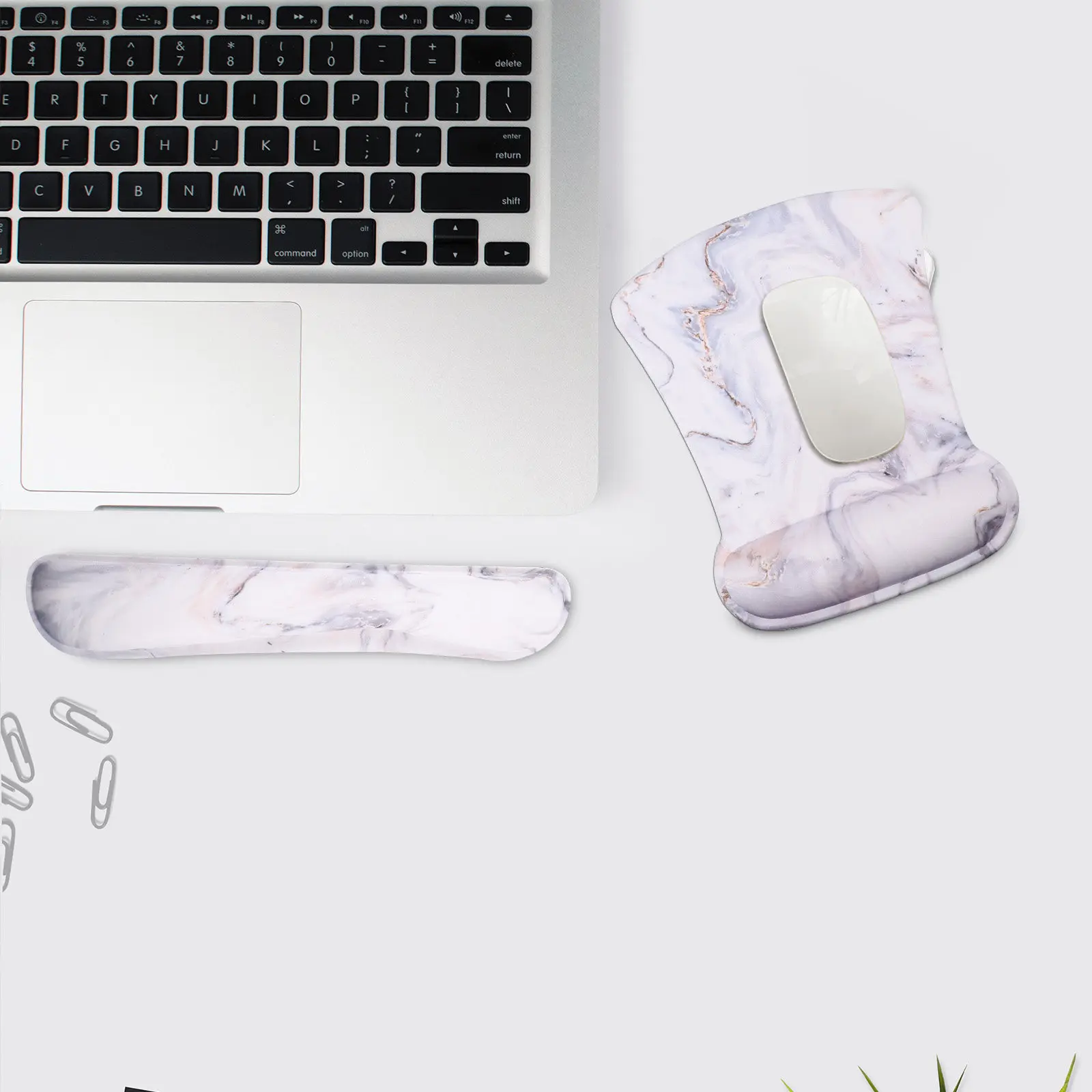 

1Set Mouse Keyboard Wrist Rest Set Memory Foam Soft Flexible Pad for Pc Laptop Ergonomic Hand Office