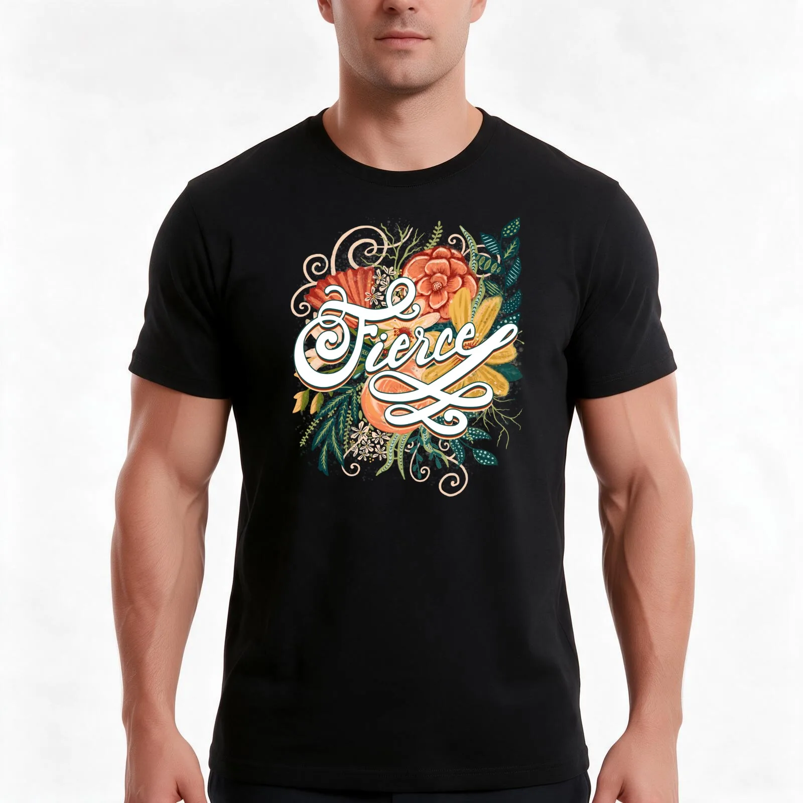 Fierce to the core T-Shirt Summer Casual Cotton Tee Oversized Streetwear Tops Vintage Graphic Print Loose Fit Short Sleeve