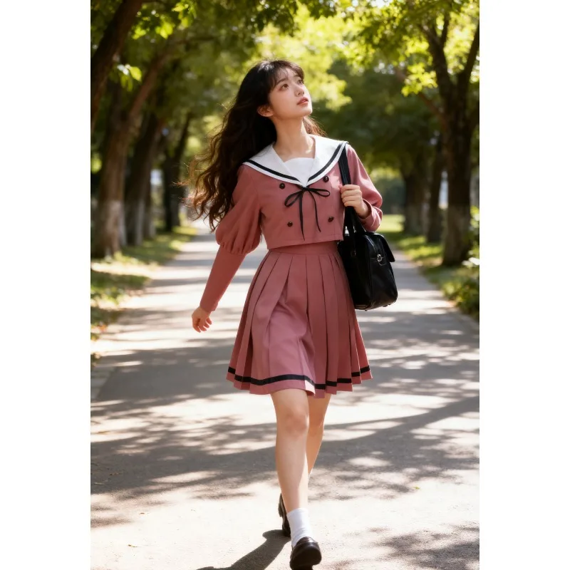 أنيمي زهرة عطرة تزهر مع شخصية الكرامة واغوري كاوروكو تأثيري حلي قميص فستان ربطة القوس فيونكة زي مدرسي المرأة