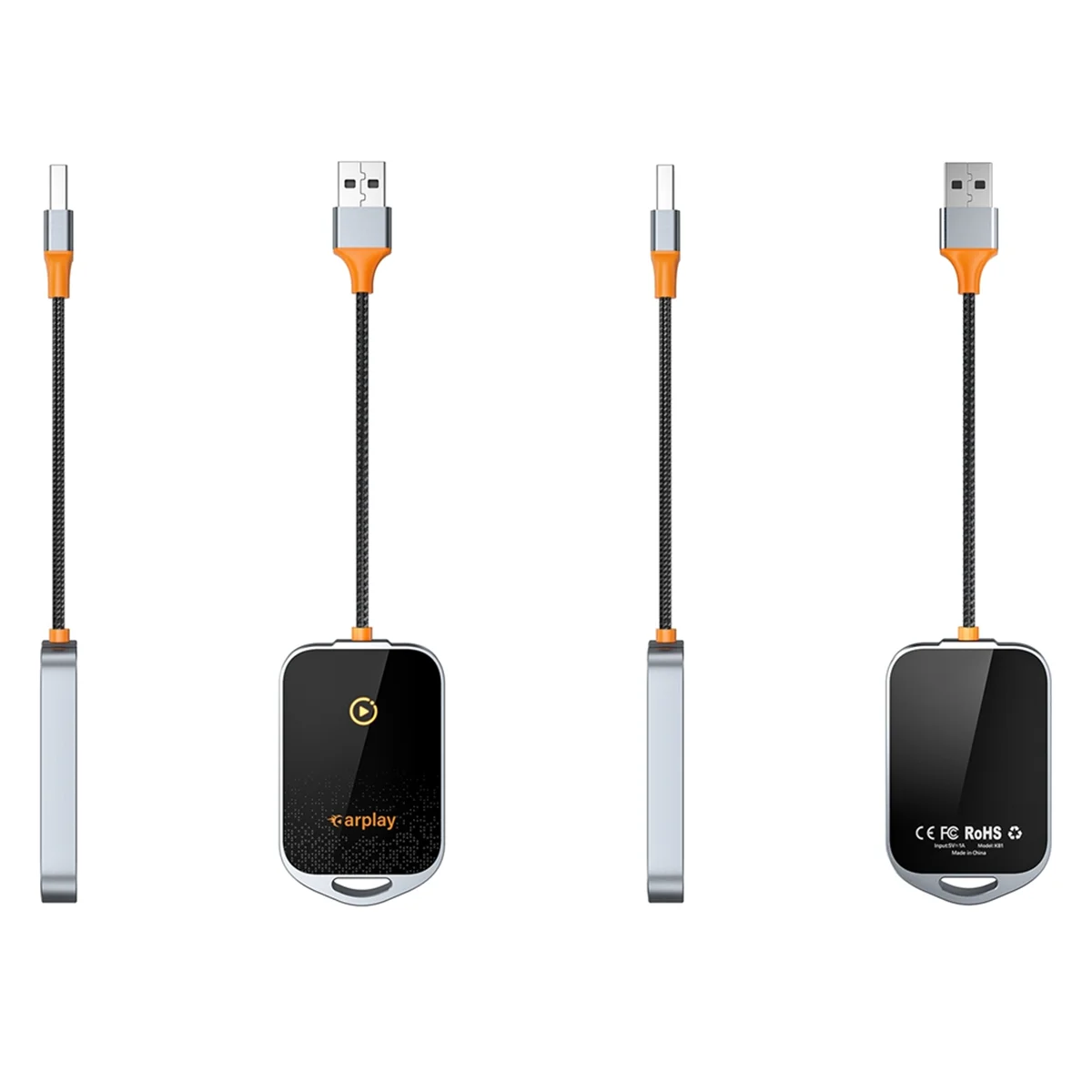 ADEGBO-改良型ワイヤレス CarPlay アダプター、iPhone 用、有線をワイヤレス AI BOX に変換