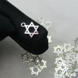 2PCS/Lot 925 Sterling Silver Jewish Judaism Star Pendant for Jewelry DIY Making Religious Handmade Star David Charm Pendant