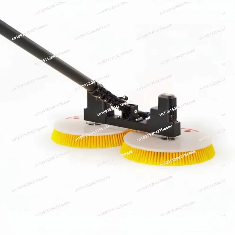 Suitable for AC Lithium   Photovoltaic  Washing Double Head Solar  Cleaning Brush, Telescopic PV Cleaner,
