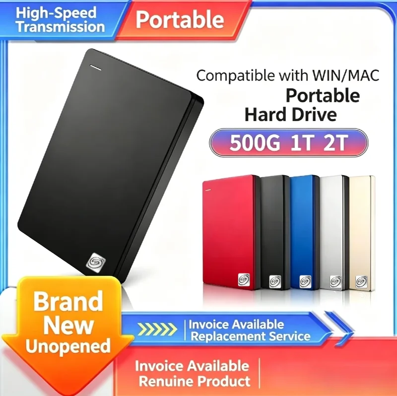 New 2.5 Inch Portable External Hard Drive  USB3.0 High Speed 500GB 1TB Extended Storage Disk For Laptop Desktop PC