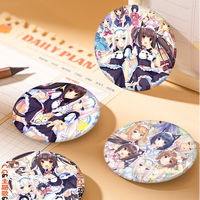 Anime Nekopara Creative Pins Funny Smiley Faces Round Snap-in Brooch Badge Backpack Hat Accessories Jewelry Gifts