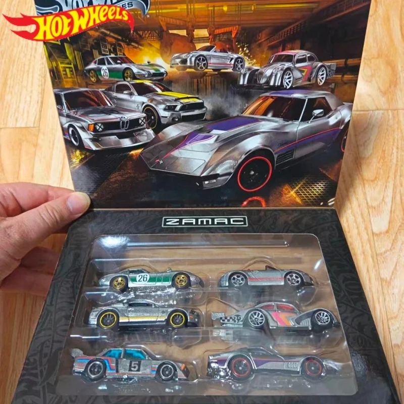 

Original Hot Wheels ZAMAC 6-Car Set Toyota Porsche Ford VW BMW New Decorative Gift 1/64 Diecast Car Model Collection Toys