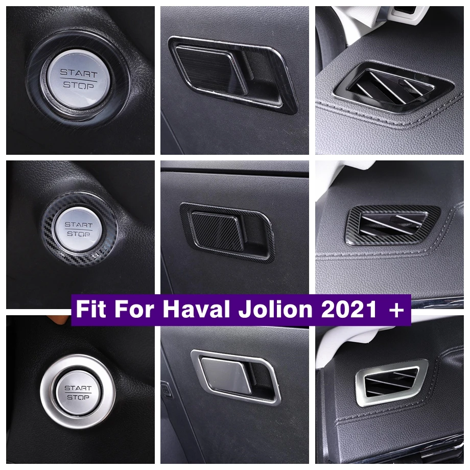 

Dashboard Air Conditioner Outlet AC Vent / Glove Box / Start Stop Engine Push Button Cover Trim For Haval Jolion 2021 - 2024