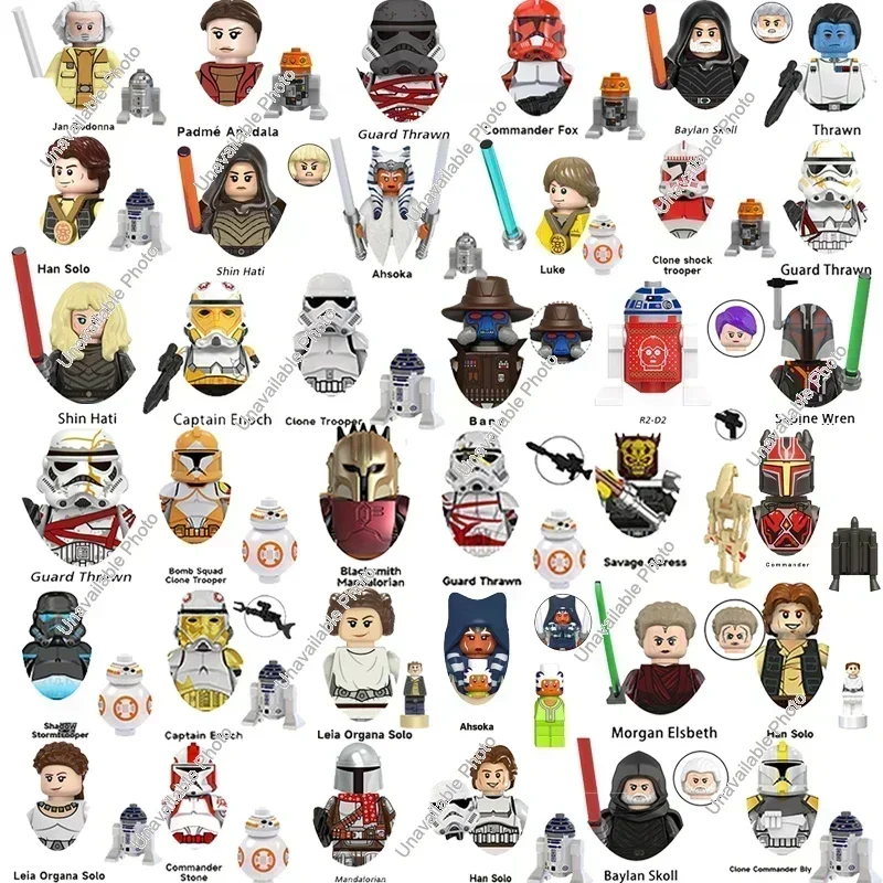 Hot Toys 36Pcs Building Blocks Compatible Star Wars Legions Figure Dolls Mandalorian Collectibles Blocks Figure Model Toys Gifts