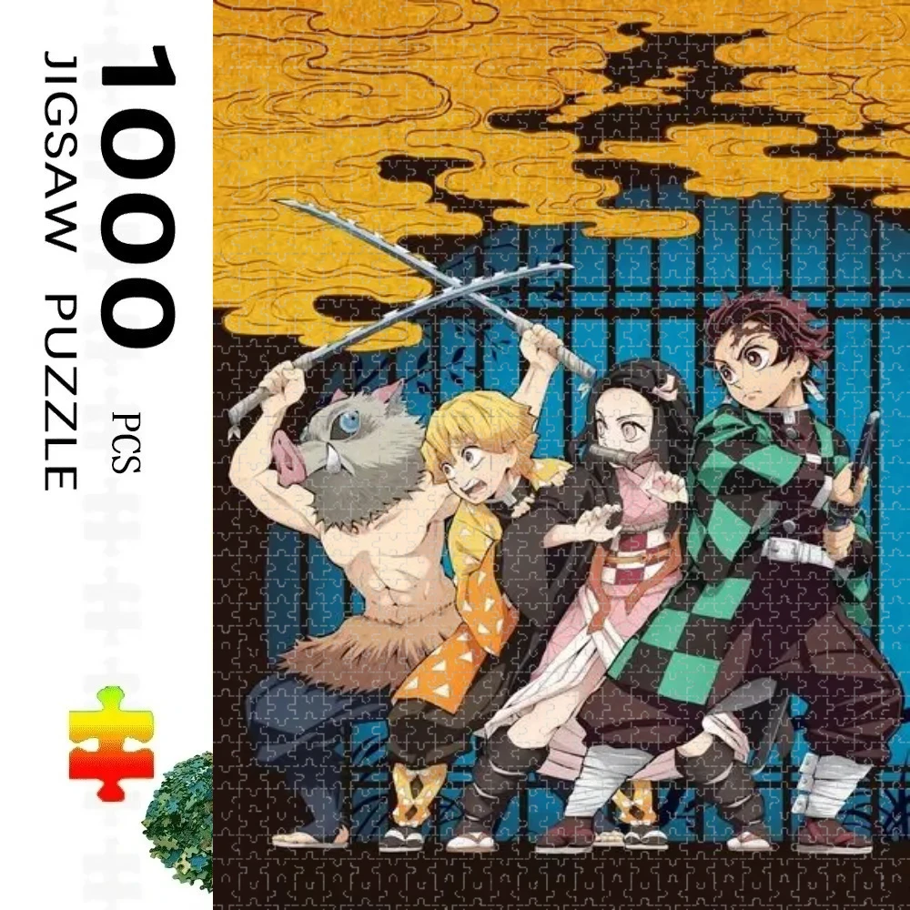 

Anime Demon Slayer 500 PCS Jigsaw Puzzles Challenging Family Activity Games for GameroomBedroom Livingroom Gift