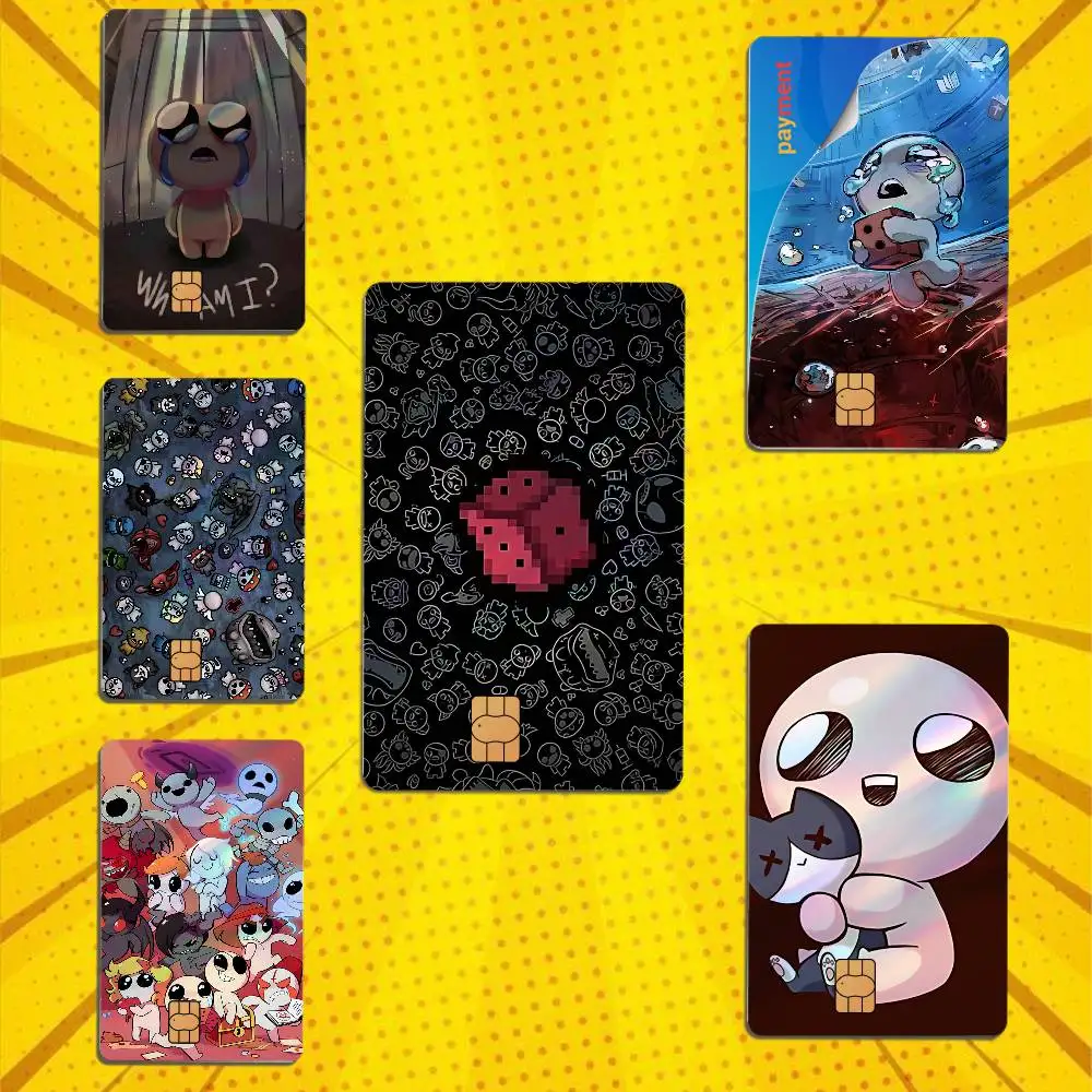 Horror pixel game Binding of Isaac Laser-like texture Card Stickers Credit Visa Debit Bank Charge Card Bus Metro Sticker
