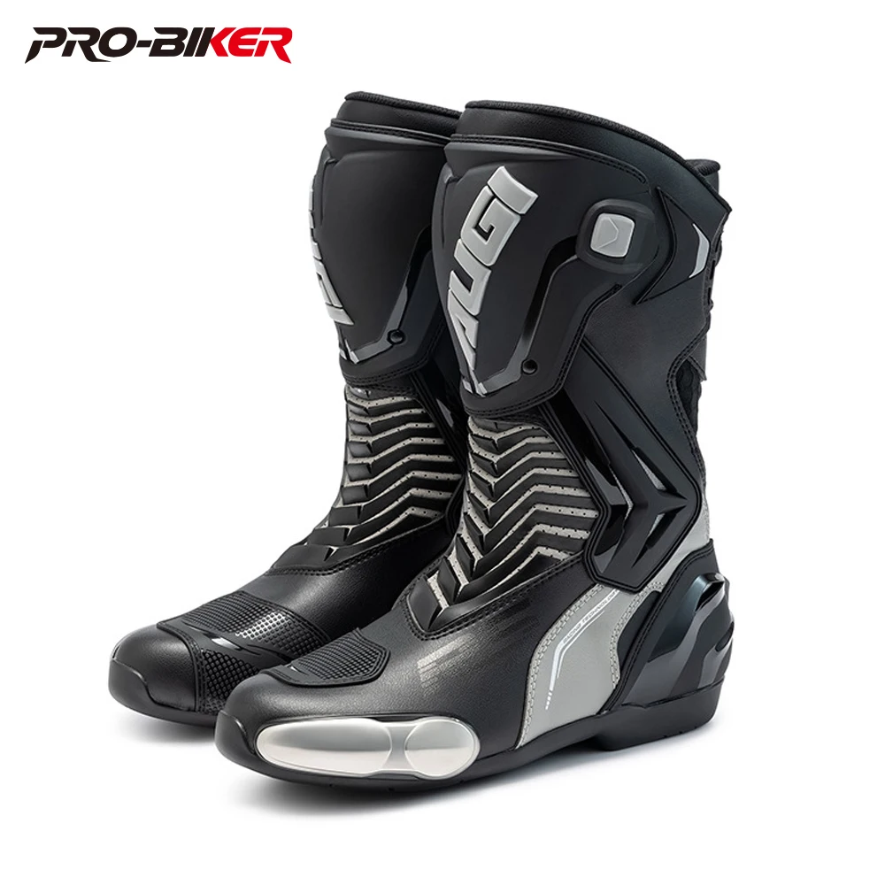 

Черные мотоциклетные ботинки, водонепроницаемые мотоциклетные ботинки Botas Moto Hombre с защитой от растяжений, женские защитные ботинки для ног, Botas Para Moto