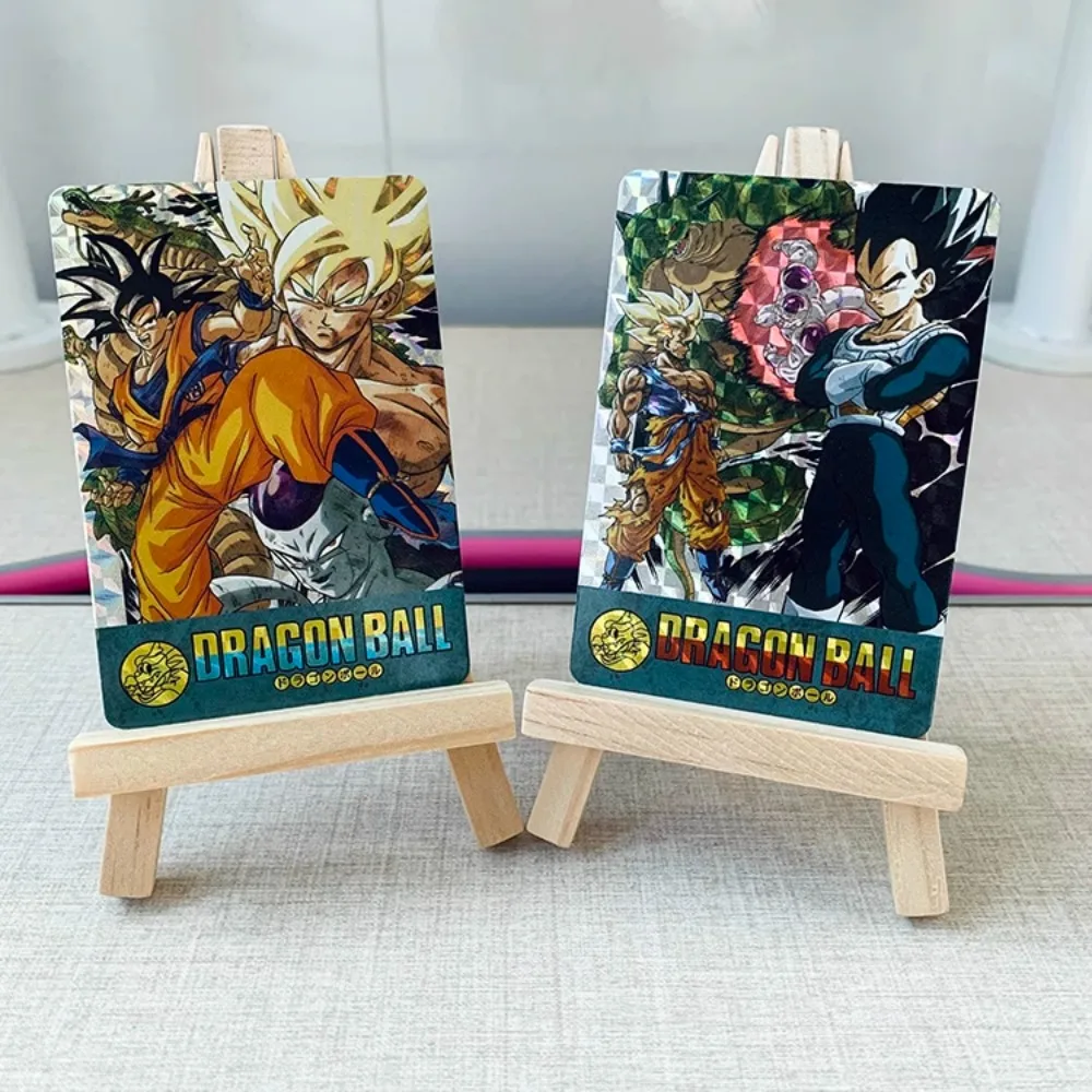 DIY Dragon Ball Son Goku Vegeta IV 9PCS/Set Grid Refractive Flashcard  Anime Peripheral Game Collection Card Holiday Gift