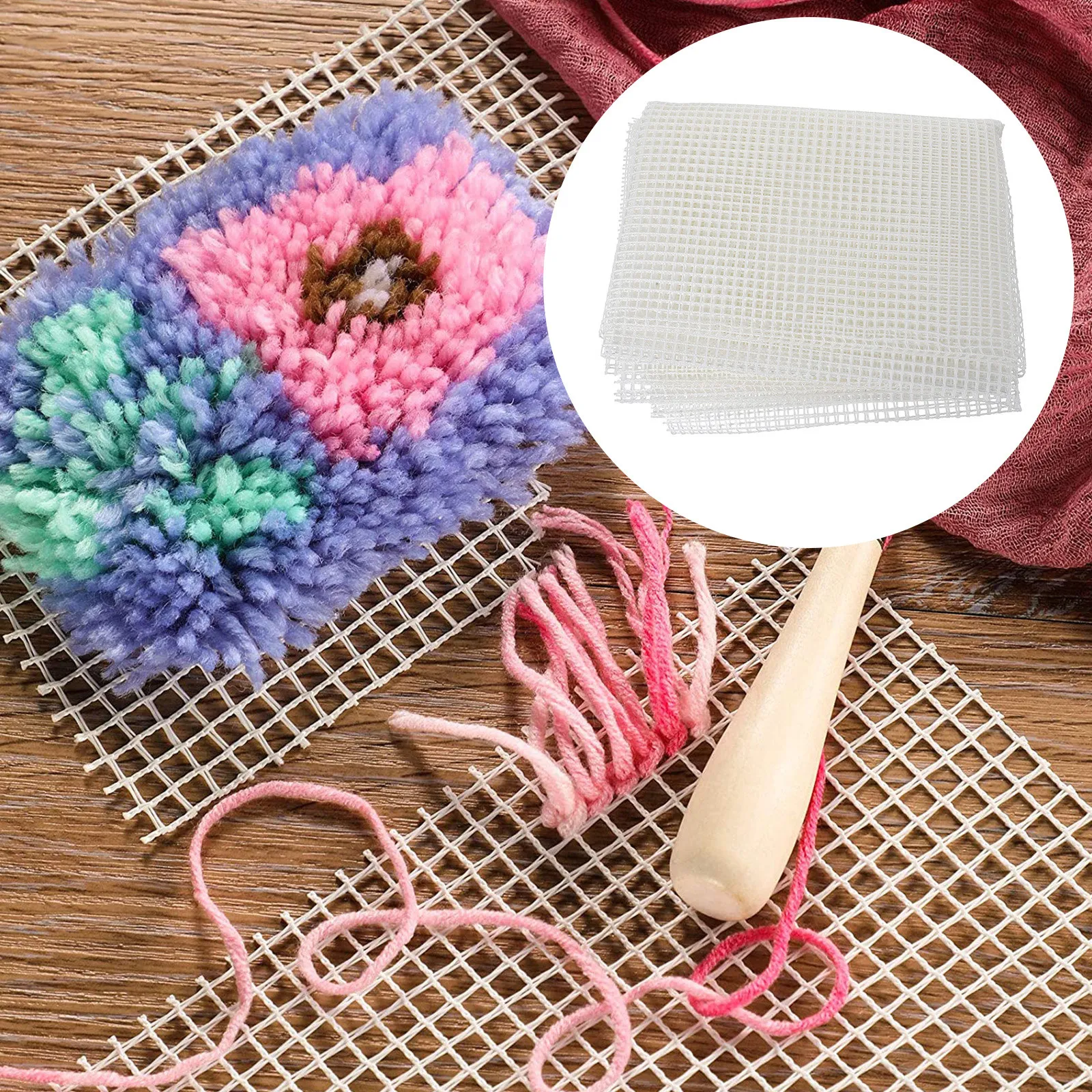 

1Set Durable Latch Hook Yarn Tool Complete Set for Beginners Safe Secure Carpentry Embroidery Supplies Rug Yarn Tool