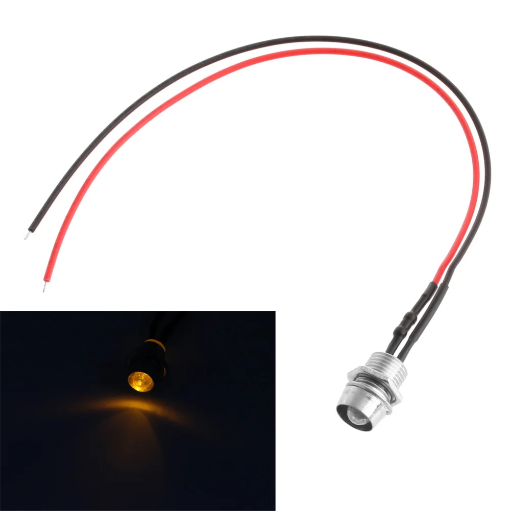 QM 12V Led Panel Indicator Lights Lamp Pilot Dash Directional Car Truck Boat Dash Dashboard Panel Warning Lamp Car Lights