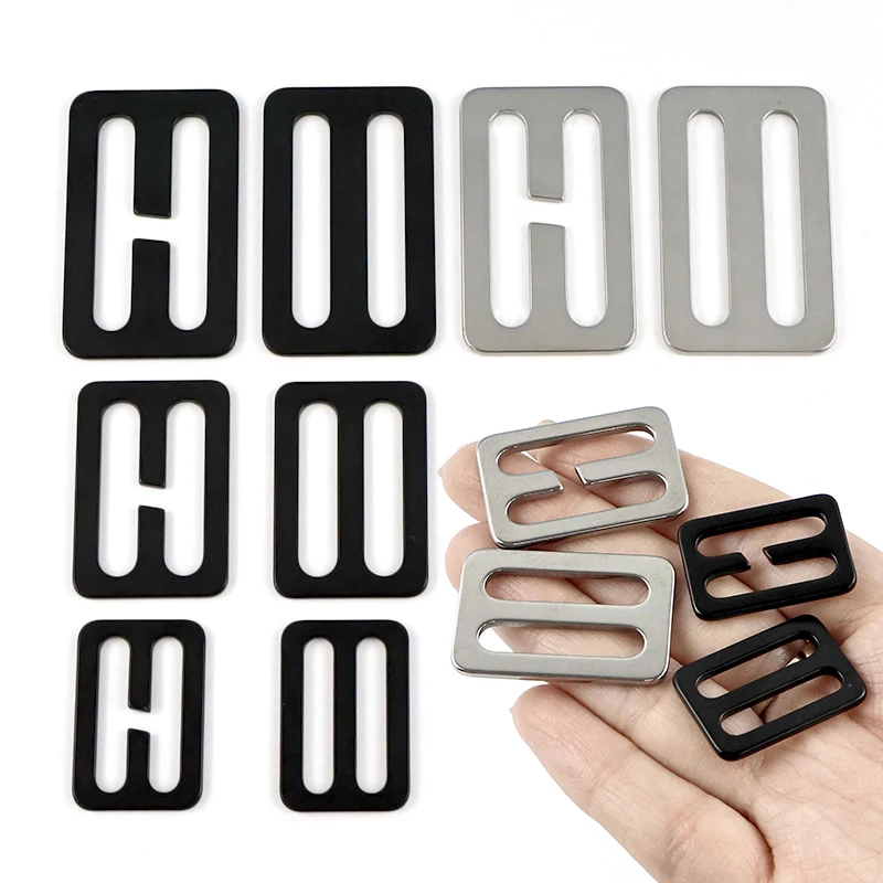 

5Pc Stainless Steel Buckle 20/25/32/38/50mm Adjust Tri-Glide Slider Clasp for Webbing Strap Carabiner Clips Hardware Accessories