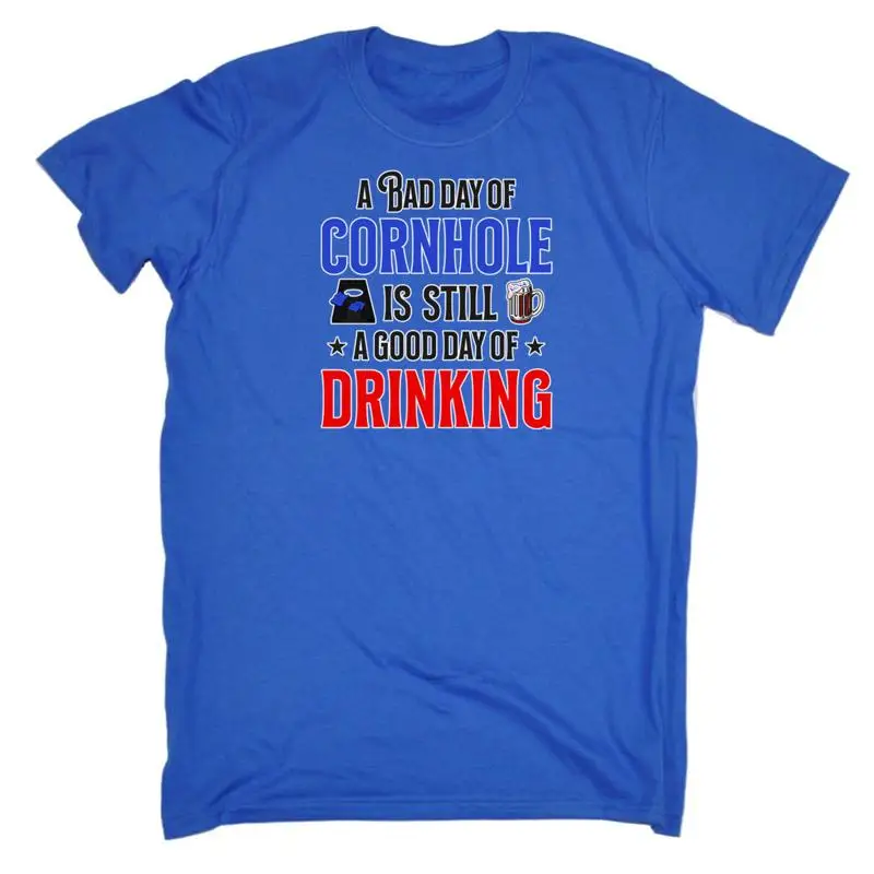 

Мужская забавная футболка A Bad Day Of Cornhole Is Still Good Drinking