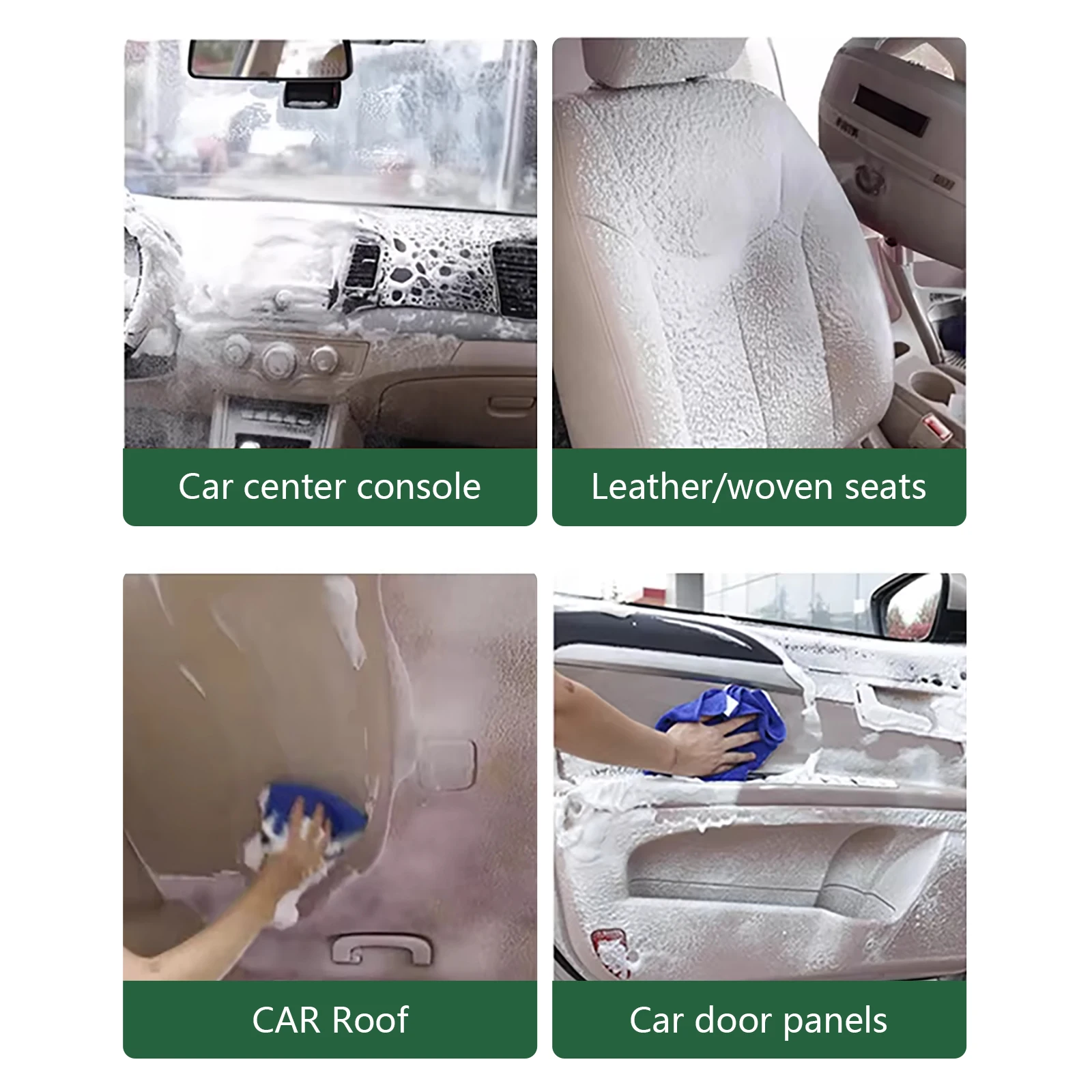10.5fl.oz Multi-Functional Foam Cleaner: Suitable for Cleaning Automotive Interior Upholstery, Plastic Instrument Panels, Steeri