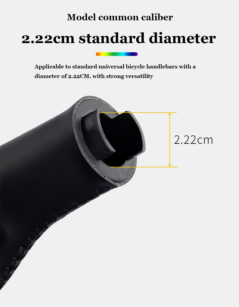 Radfahren Abschließbare Griff Bar Grip Anti Überspringen Rennrad Lenker Aluminium Legierung Leder Komfortable Mountainbike Zubehör – Detail 6