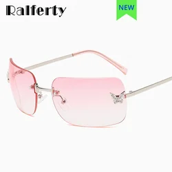 Fashion Women's Sunglasses y2k 2025 Trend Designer High Quality Sun Glasses Ladies Outdoor Pink Butterfly Shades For Female