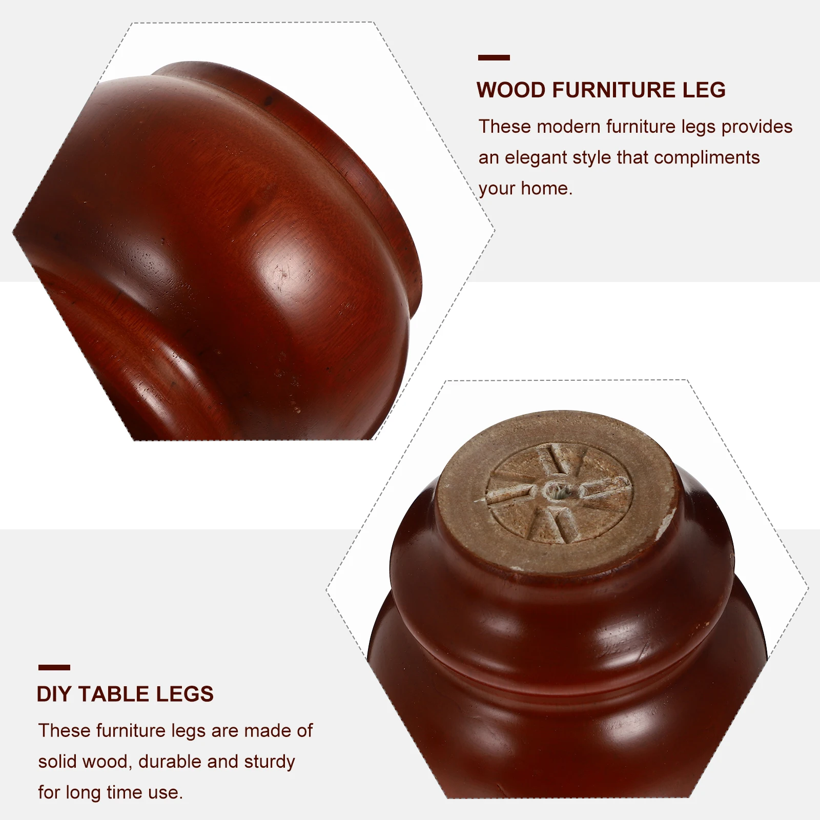 

4pcs Modern Wooden Furniture Legs Bun Feet Sofa Replacement Legs Sturdy Solid Wood Sofa Foot For Bedside Tables Cabinets