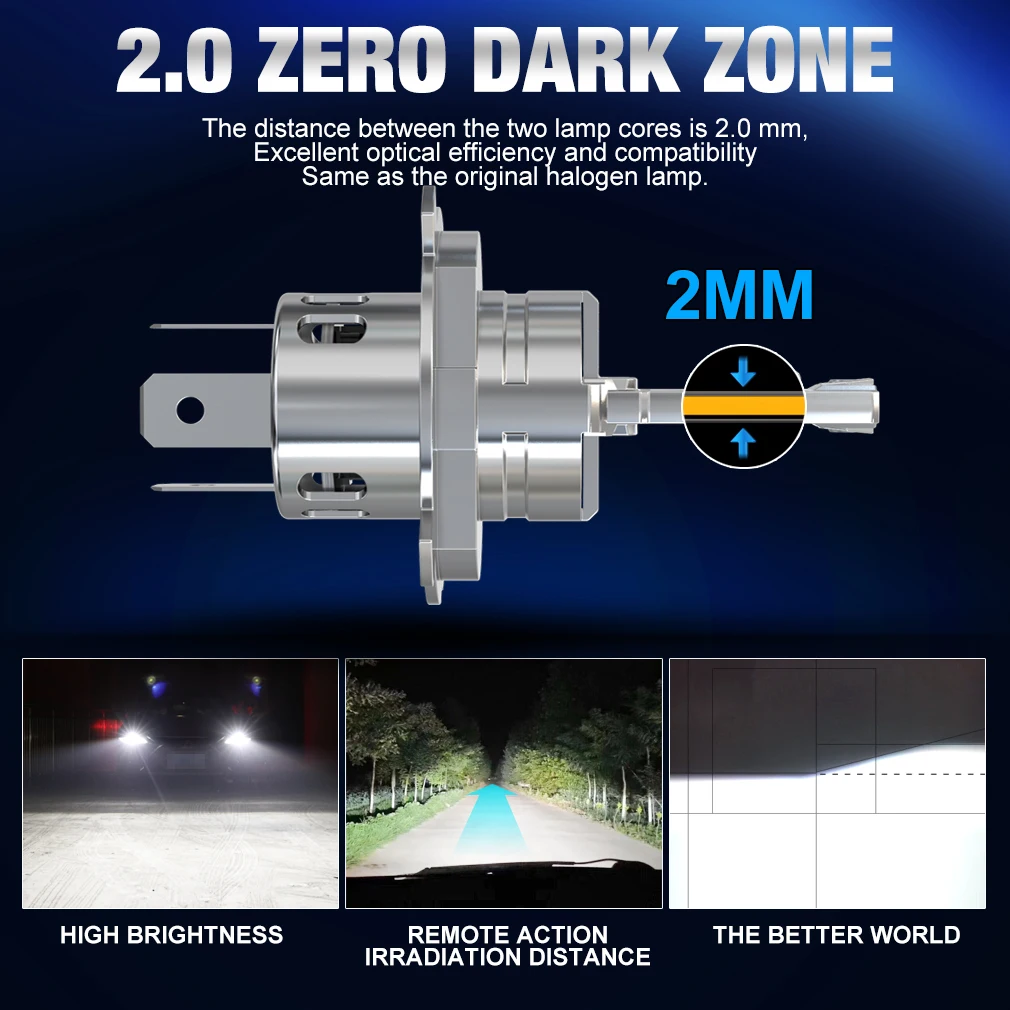 XSTORM H4 LED المصباح Canbus 300W 30000LM LED H4 مصابيح كهربائية 24 CSP رقائق مع مروحة توربو أضواء سيارة مرحبا/منخفضة المصابيح الأمامية 6500K