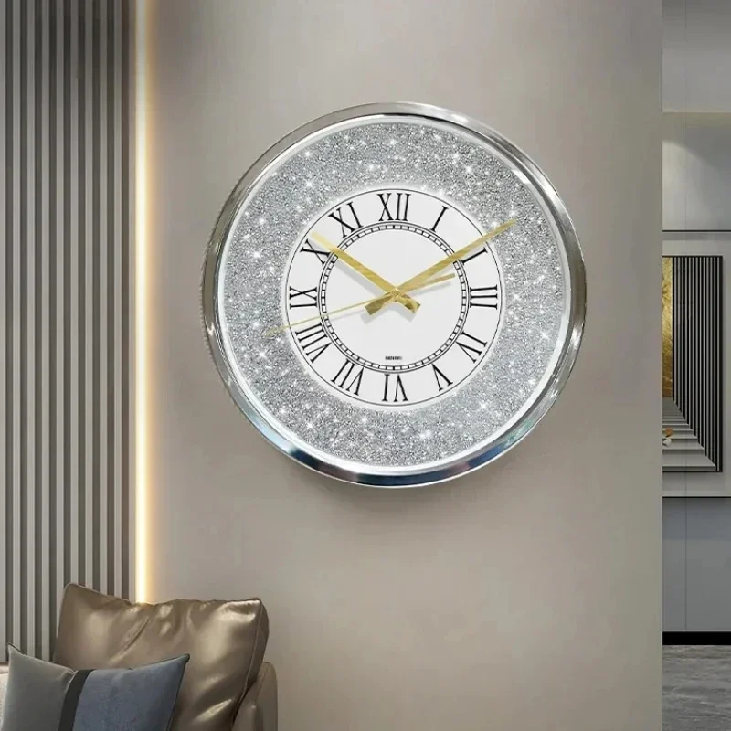 

Intelligent Sound Control Luminous Living Room Luxury Clock Satellite Radio Wave Automatic Timing living room decoration