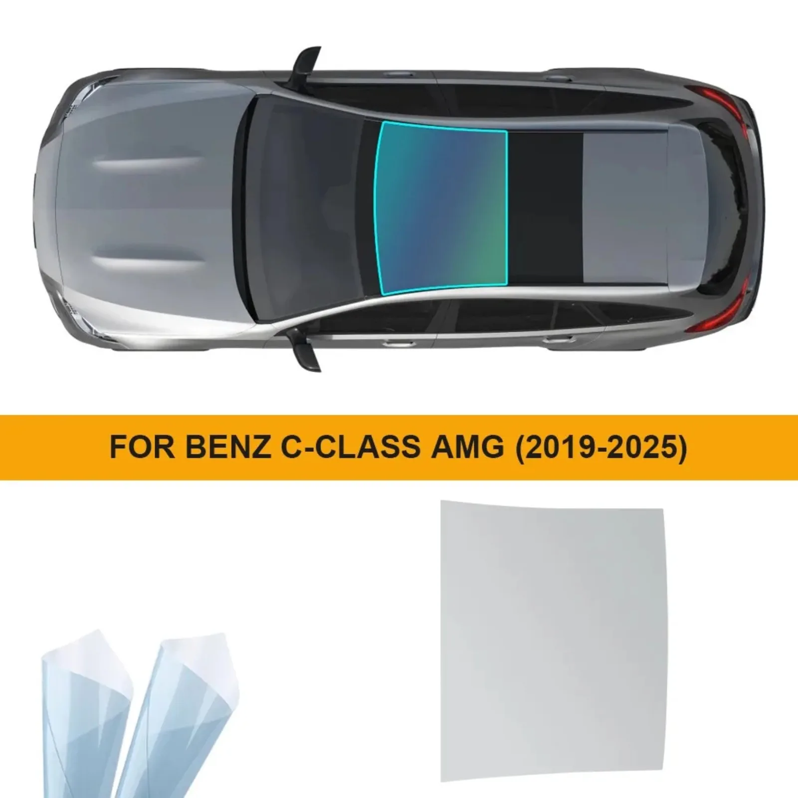 TPU PPF Car Sunroof Insulation Film For Mercedes-Benz AMG W206 C43 2019-2025 Ice Armor Protection Resistant Car Sunroof Stickers