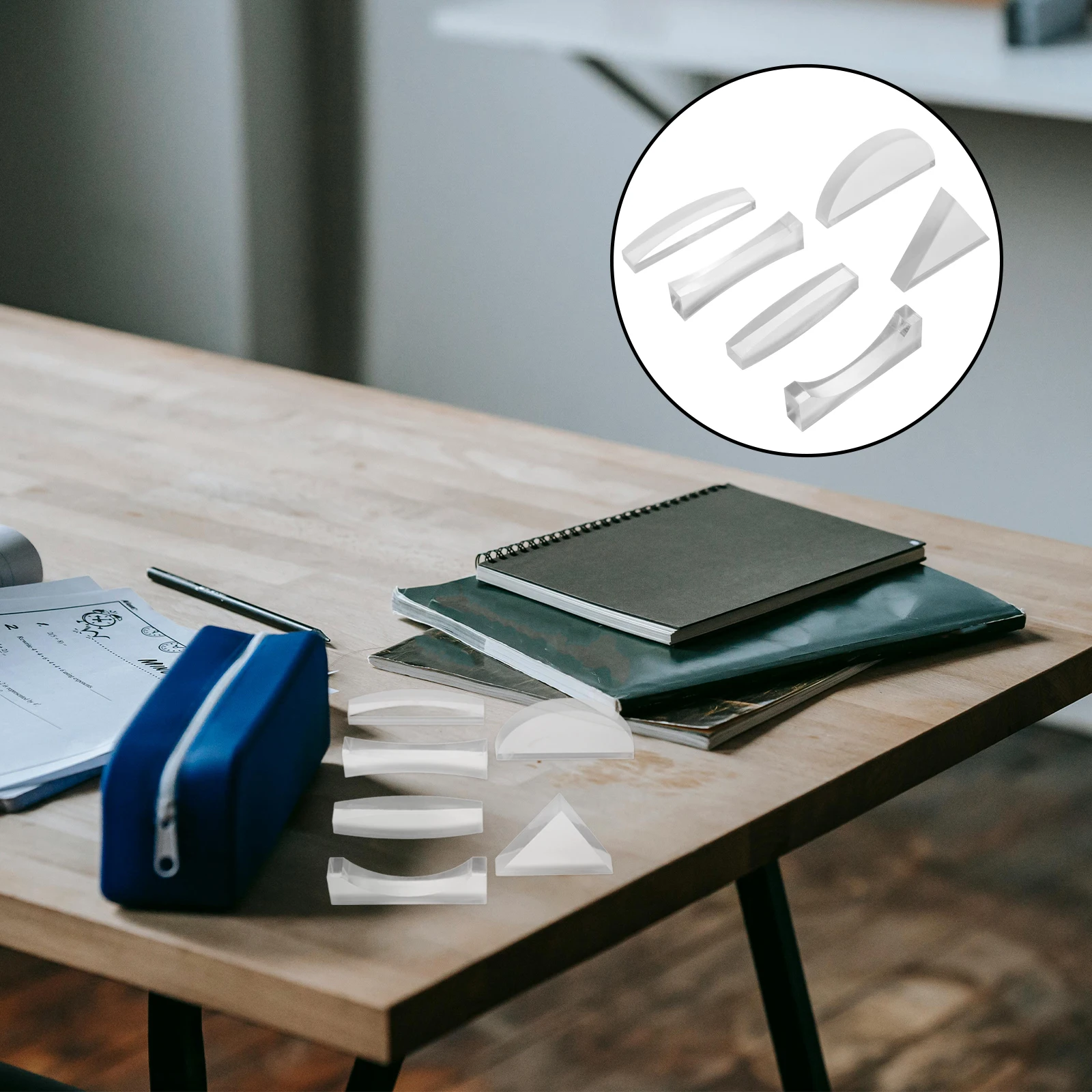 

6 Pcs Lens Set Optical Concave for Physics Teaching Scientific Experiment Middle School Piece