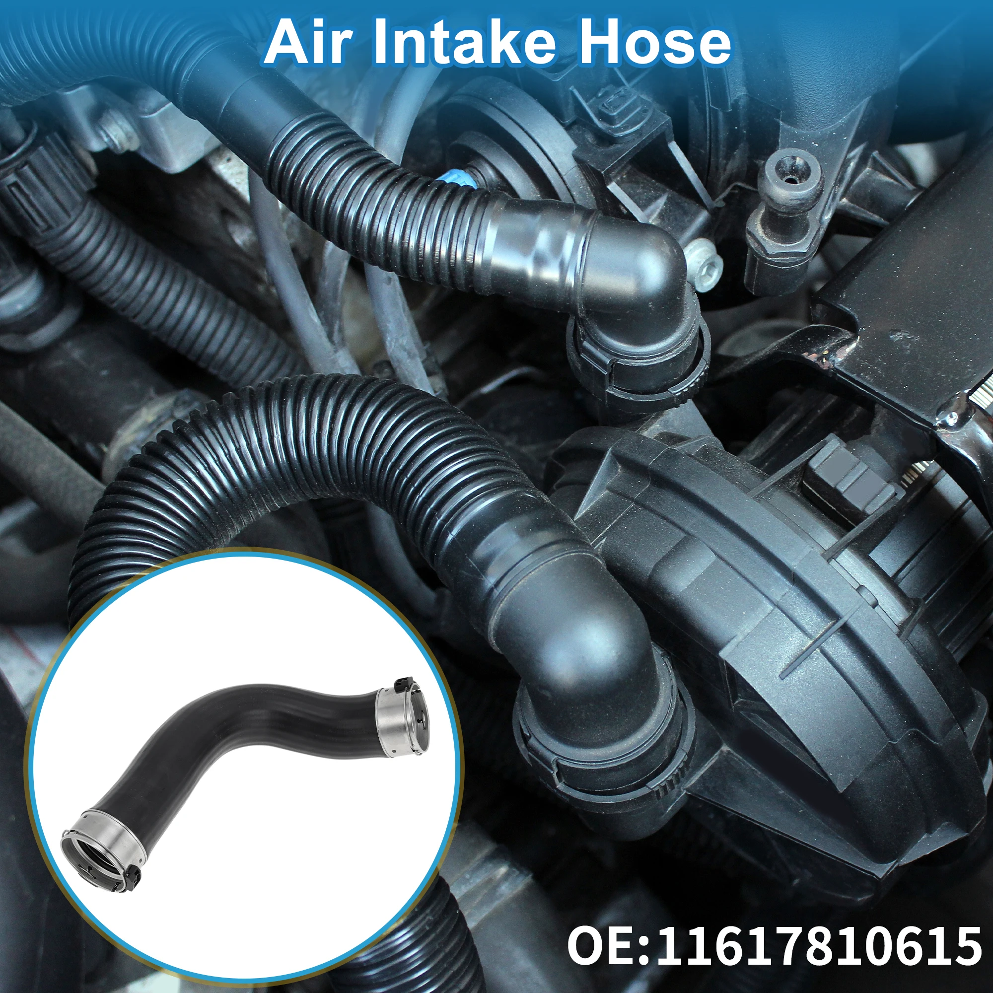 

X Autohaux воздухозаборный шланг двигателя для BMW 5 серии F10 520d 2010-2016 No 11617810615 1 шт.