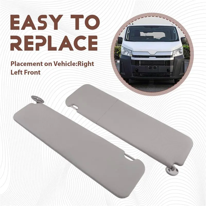 A48P-4X Car Sun Visor Interior Windscreen Panel Sunvisor For Toyota Hiace 2005-2014 74310-26C00-B0 74310-26C10-B0