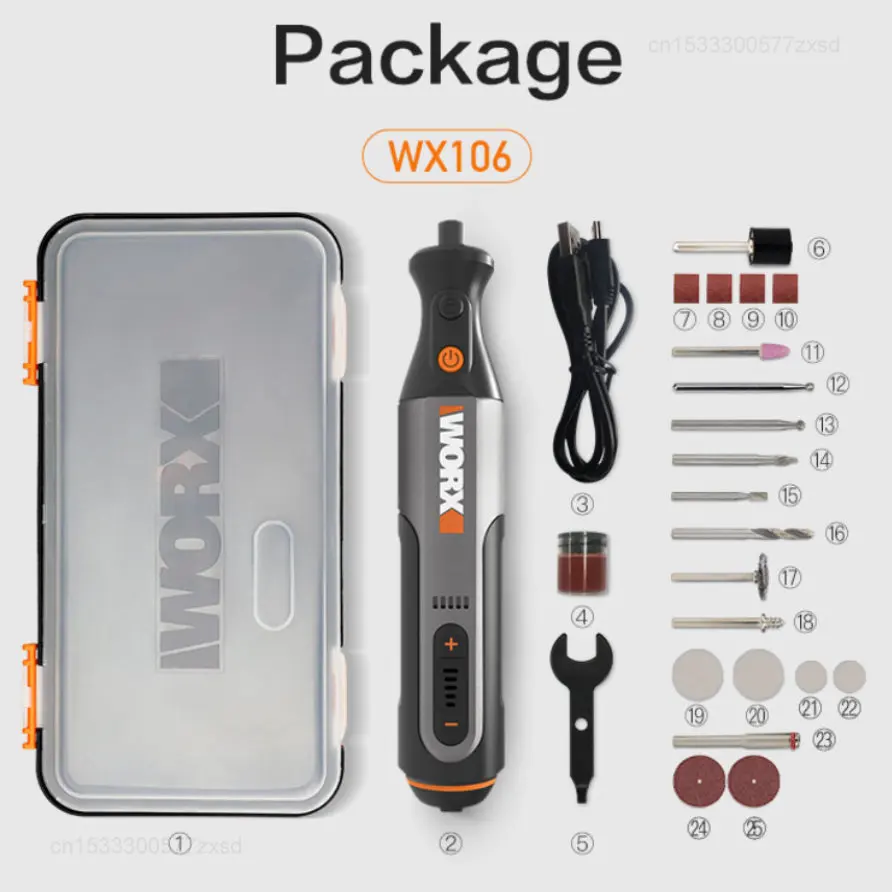 Xiaomi Worx 4V/8V Rotary Tools USB Charger WX106/WX750 Cordless Engraving Grinding Polishing Machine Variable Speed Power Tools