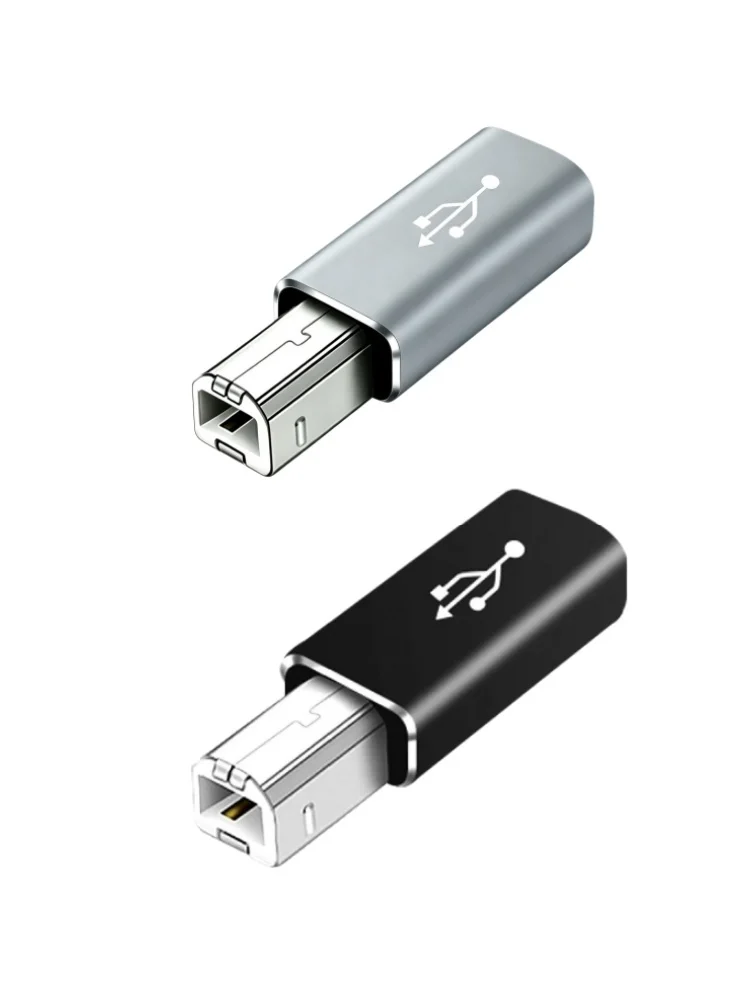 Adapter USB B męski na USB Typ C żeński do transferu danych z kontrolera MIDI, konwerter do drukarek, skanerów i kopiarek HP, Canon, Lexmark — 2