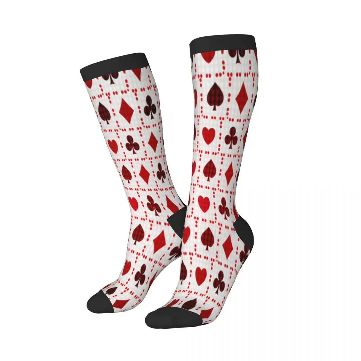 Poker Cars Print Socks Harajuku Business Sports Outdoor Long Sox