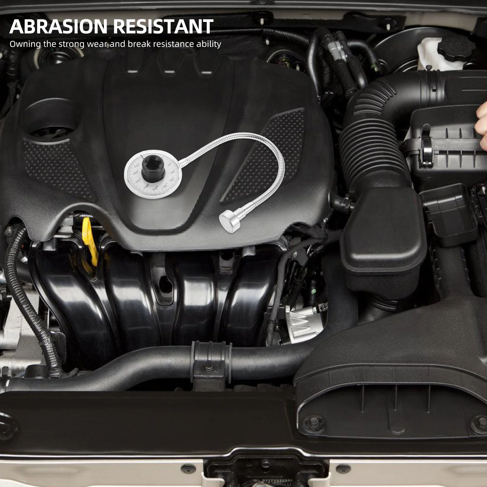 

Torque Angle Gauge 1/2 Drive Setting Angular Tool Flexible Clip Arm For Automotive Repair Degree