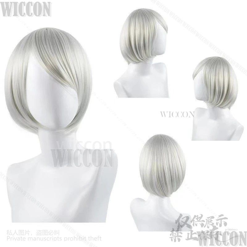 Nier Automata Anime Game Yorha 2B Cosplay Goth Costume Lolita Black Dress Wig For Girl Women Halloween Party Roleplay Customized