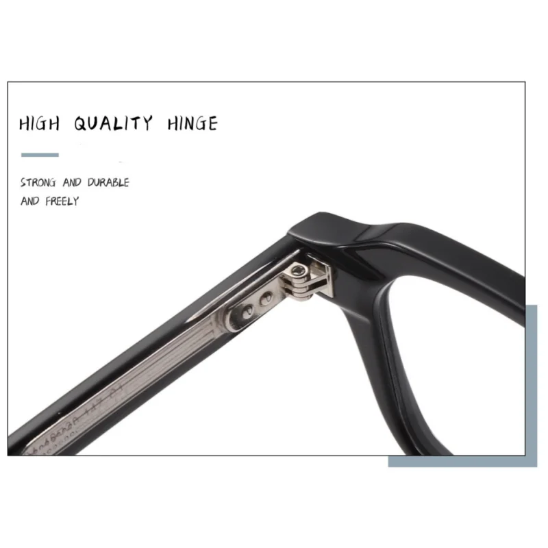 نظارات بمادة الخلات عالية الجودة للرجال ماركة ريترو إطار مربع واسع الساق مرآة مسطحة نظارات نسائية