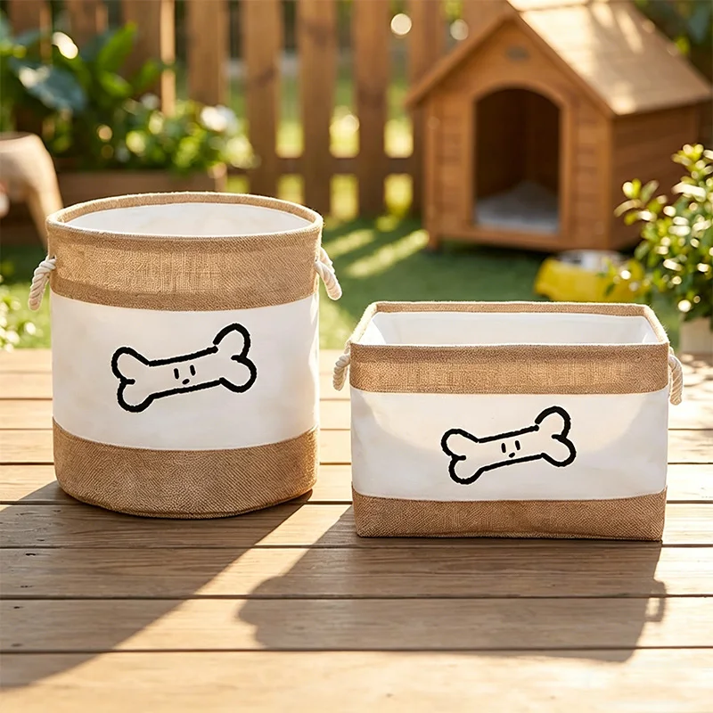 Cesta organizadora de juguetes para perros y gatos – Plegable con asa - imagen 3