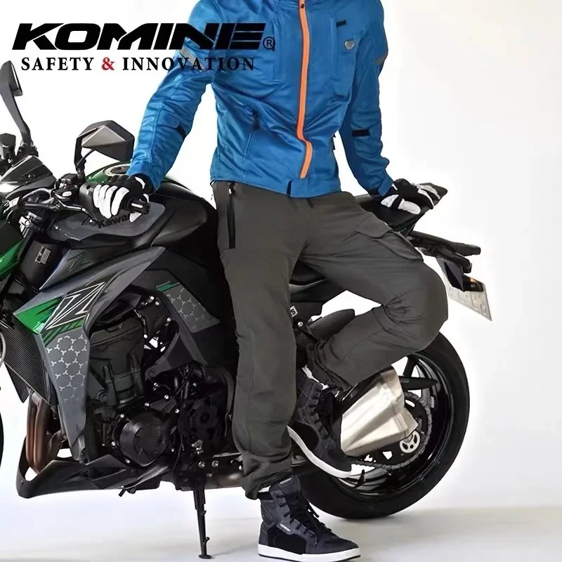 KOMINE  PK-752 Spring and Summer Motorcycle Pants Quick-drying Waterproof Leggings CE2 Motorcycle Cycling Pants Men and Women