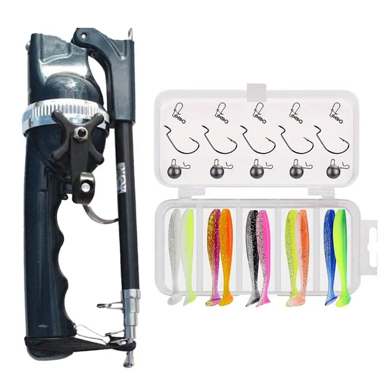 

Telescopic Fishing Rod Foldable Fiberglass Telescopic Travel Fishing Gear Kit With 25 Lures Ergonomic Portable Lightweight Trout