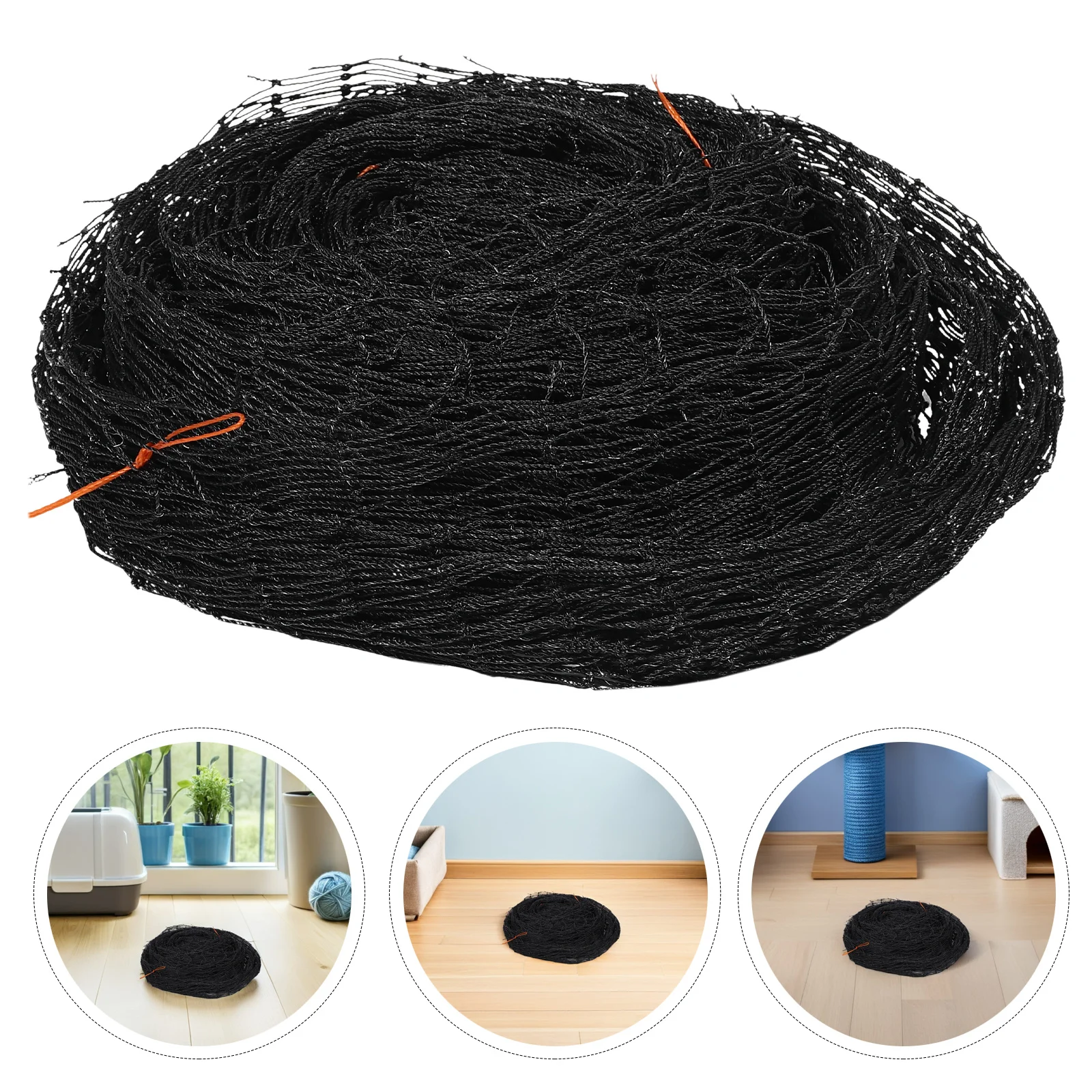 

9.8x13.1ft Pet Safety Net Black Wire-Reinforced Cat Balcony Mesh for Anti-Fall Protection Weatherproof Fence Barrier Indoor