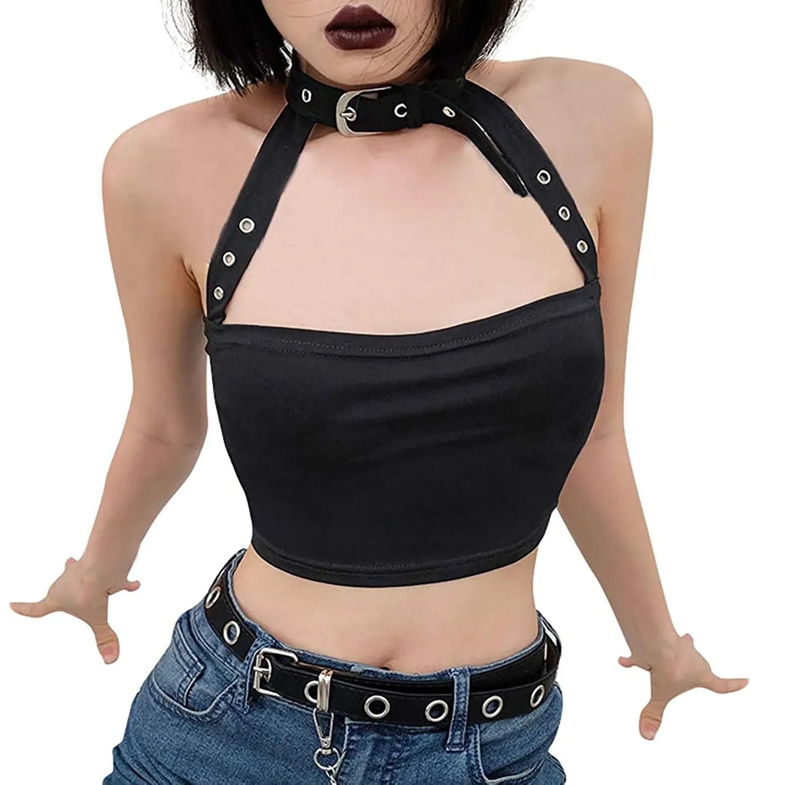 Goth Halter Black C…