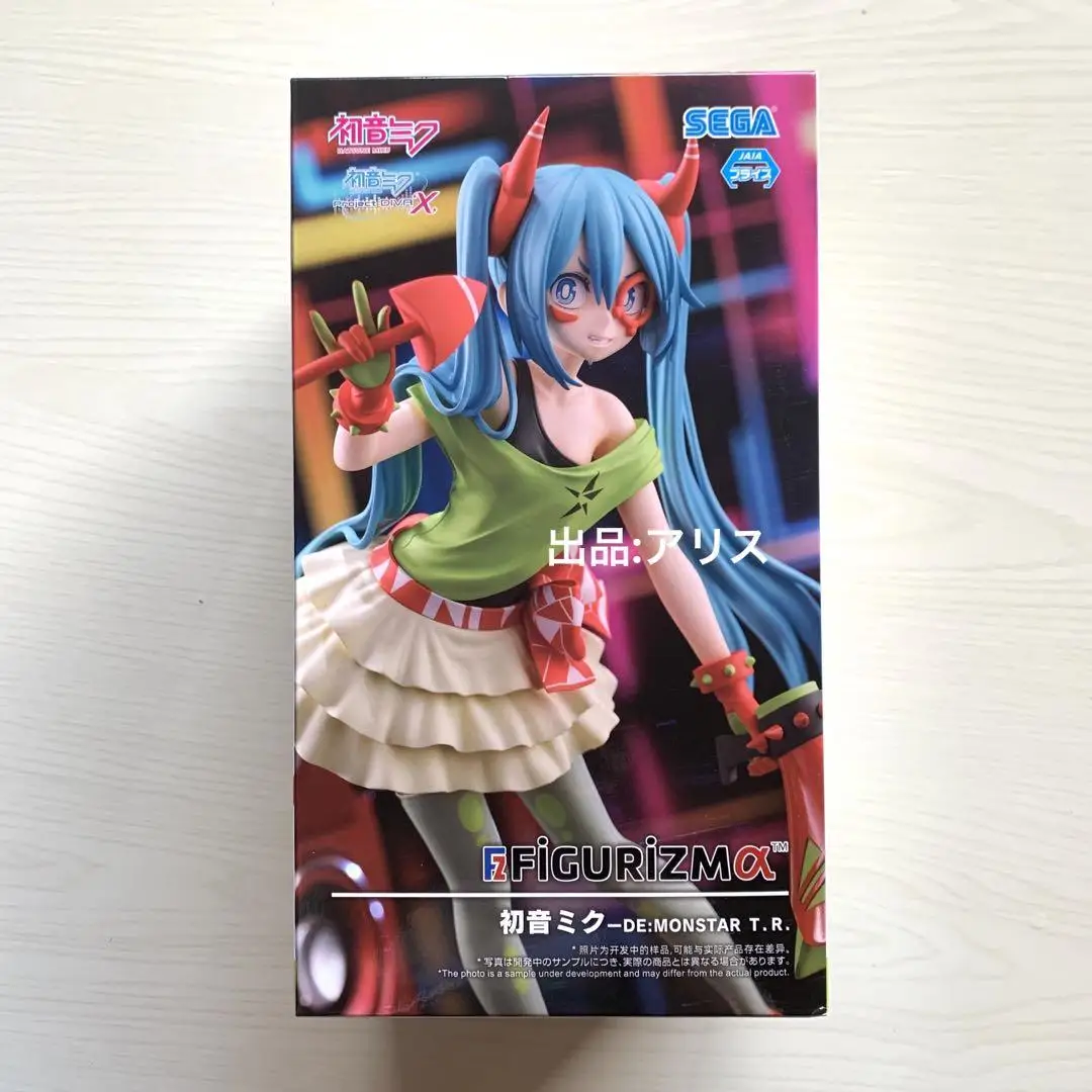 In Stock SEGA FIGURIZMα Hatsune Miku -Project DIVA- X Hatsune Miku-DE:MONSTAR T.R. PVC 22CM Anime Action Figures Model Toy