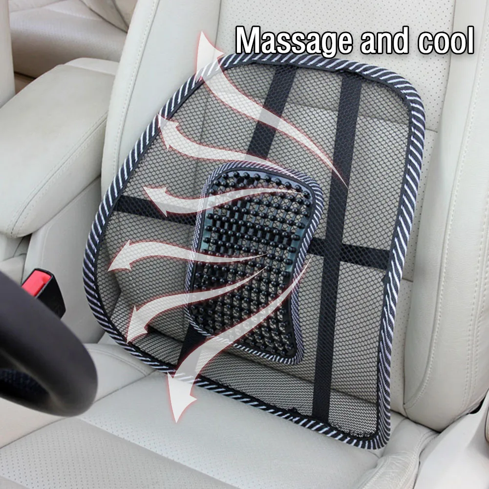 Car Seat Chair Back Cushion Mesh Lumbar Back Brace Car Seat Chair Cushion Massage Back Cushion Pad Support Home Office