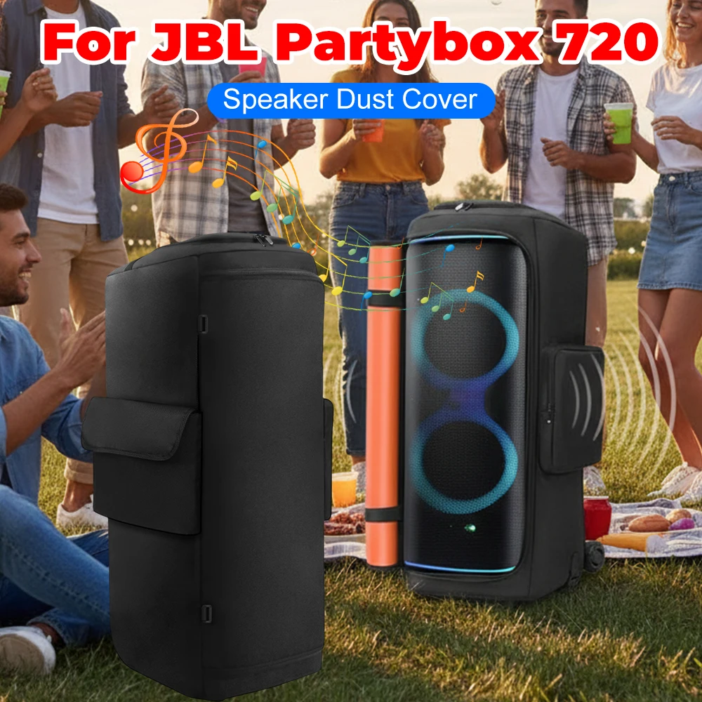 

Защитный чехол для JBL Partybox 720 с мягкой подкладкой, водонепроницаемая двусторонняя сумка для хранения колонок, износостойкая, для путешествий на открытом воздухе