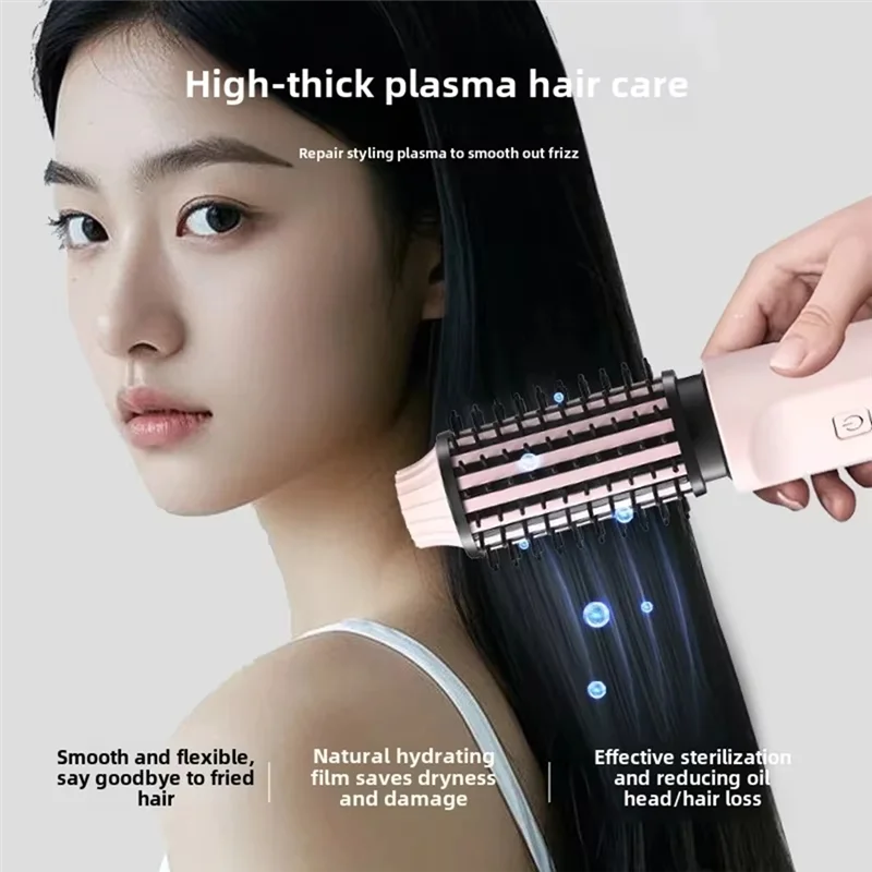 A74G-2-In-1 مشط كهربائي لاسلكي ذكي لاستقامة وتجعيد الشعر، سعة كبيرة، ملحق عالي الجودة في الصالونات