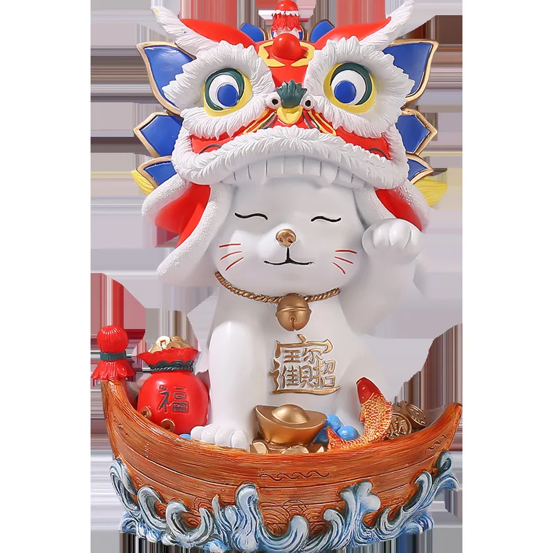 Fashion Atmosphere Rich Treasure Cat Arts And Crafts Decoration Gift Box With Modern Simple Animal Home Exquisite Decoration