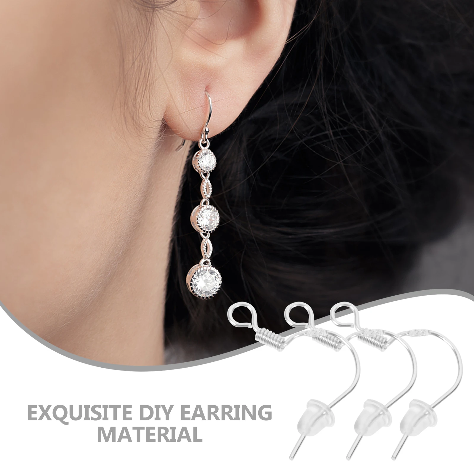 

Earring Making Set DIY Jewelry Tool Accessories Hooks Supplies Kit Findings for