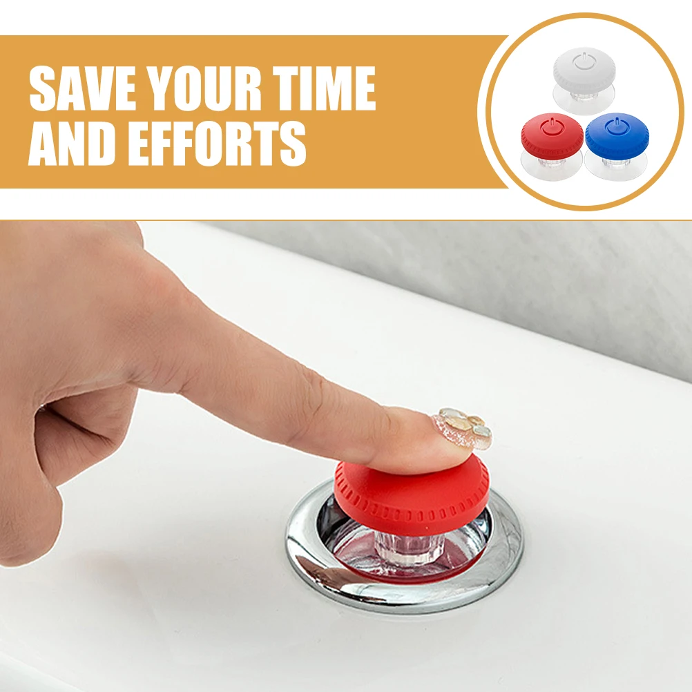 

3Pcs Toilet Button Tops Handles Stable Materials Practical Simple Installation Time Saving Bathroom Accessory Toilet Accessories